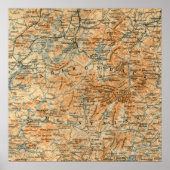 Antike Adirondacks Karte Poster (Vorne)