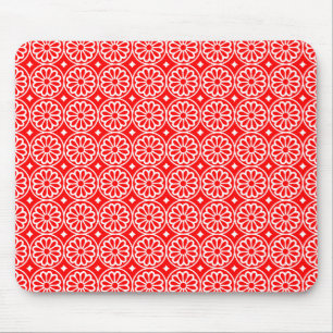Antike ägyptische Blumen - Rot Mousepad