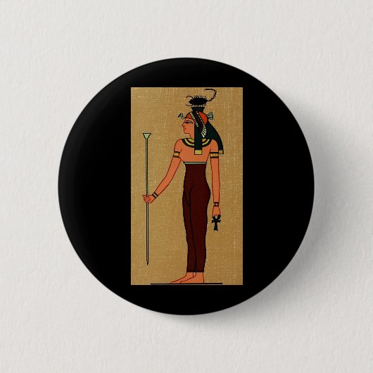 Antike ägyptische Göttin Serqet Button (Vorderseite)