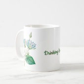 Antike ägyptische Lotusblume Kaffeetasse (Vorderseite Links)