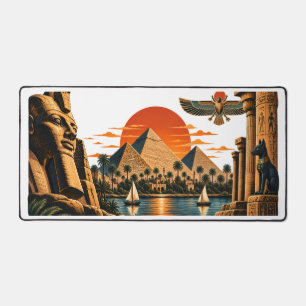Antike ägyptische Pyramiden & Nil Vintage-Ägyptisc Schreibtischunterlage