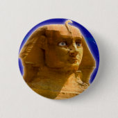 Antike ägyptische Sphinx im Gizeh Art Design Button (Vorderseite)
