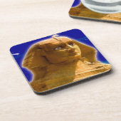 Antike ägyptische Sphinx im Gizeh Art Design Getränkeuntersetzer (Linke Seite)