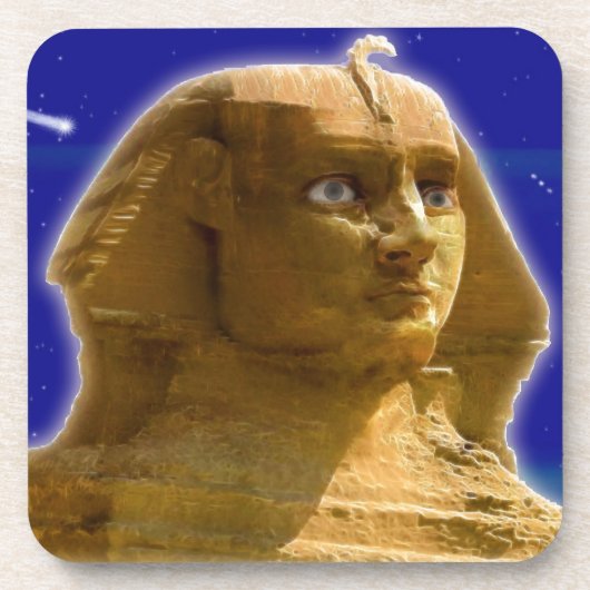 Antike ägyptische Sphinx im Gizeh Art Design Getränkeuntersetzer (Vorderseite)