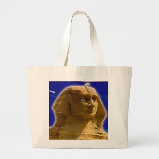 Antike ägyptische Sphinx im Gizeh Art Design Jumbo Stoffbeutel (Vorne)