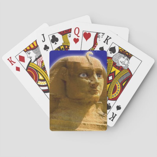 Antike ägyptische Sphinx im Gizeh Art Design Spielkarten (Rückseite)