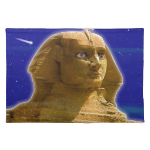 Antike ägyptische Sphinx im Gizeh Art Design Tischset