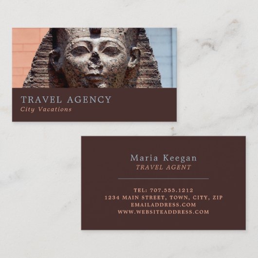 Antike ägyptische Sphinx, Kairo, Agent Visitenkarte (Vorne/Hinten)