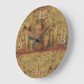Antike ägyptische Tempelmauer Kunst Große Wanduhr (Winkel)