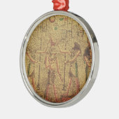 Antike ägyptische Tempelmauer Kunst Silbernes Ornament (Links)