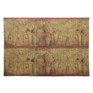 Antike ägyptische Tempelmauer Kunst Tischset