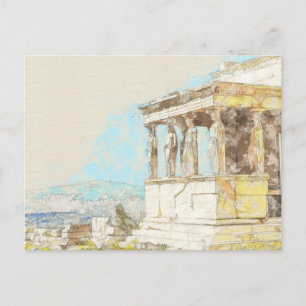 Antike Akropolis Athen Griechenland Postkarte – Al
