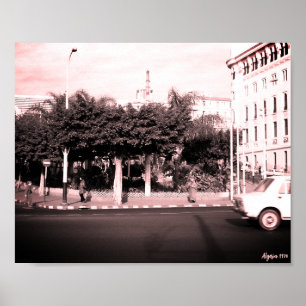 Antike Algerien Algier Autos Gebäude Poster