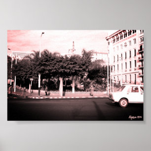 Antike Algerien Algier Autos Gebäude Poster