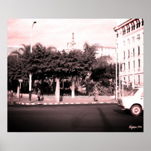 Antike Algerien Algier Autos Gebäude Poster