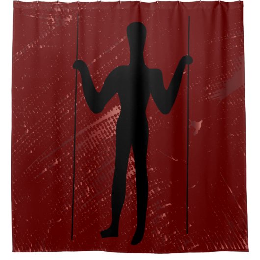 Antike Alien - Geoglyphen Long Man Duschvorhang (Vorderseite)