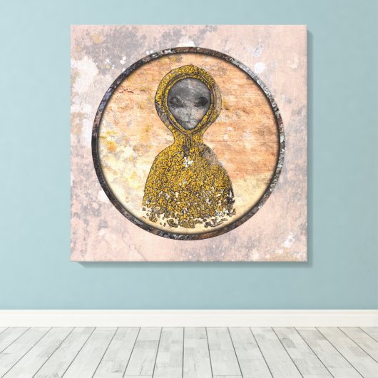 Antike Alien Leinwanddruck (Insitu (Holzboden))