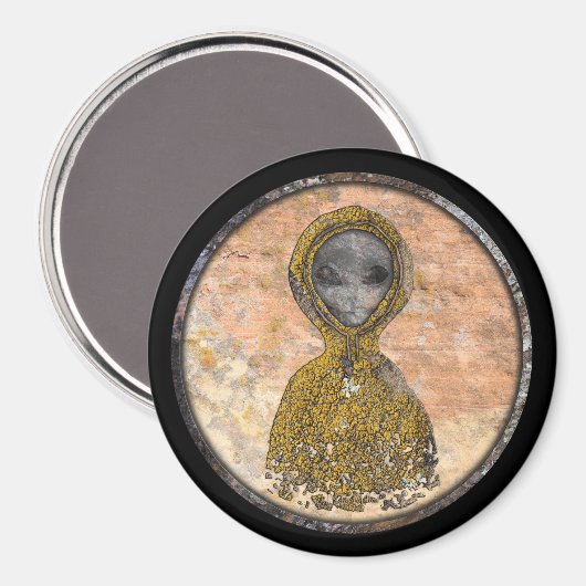 Antike Alien Magnet (Vorderseite/Rückseite)