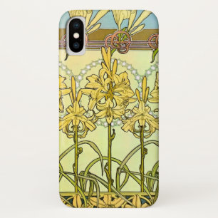 Antike Alphonse Mucha Art Nouveau Lilien Muster Case-Mate iPhone Hülle