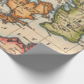 Antike Alte Karte Inspiriert (10) Geschenkpapier (Ecke)