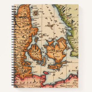 Antike Alte Karte Inspiriert (10) Notizblock