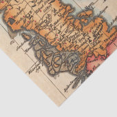 Antike Alte Karte Inspiriert (10) Seidenpapier (Detail)