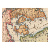 Antike Alte Karte Inspiriert (10) Tischdecke (Vorderseite (Horizontal))