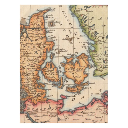 Antike Alte Karte Inspiriert (10) Tischdecke (Vorderseite)