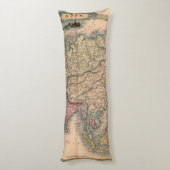 Antike Alte Karte Inspiriert (11) Seitenschläferkissen (Rückseite (Vertikal))