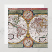 Antike Alte Karte Inspiriert (12) (Vorne/Hinten)