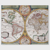 Antike Alte Karte Inspiriert (12) Geschenkpapier (Flach)