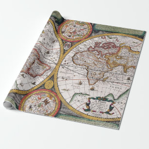 Antike Alte Karte Inspiriert (12) Geschenkpapier