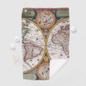 Antike Alte Karte Inspiriert (12) Golfhandtuch (Insitu)