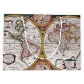 Antike Alte Karte Inspiriert (12) Große Geschenktüte (Rückseite)