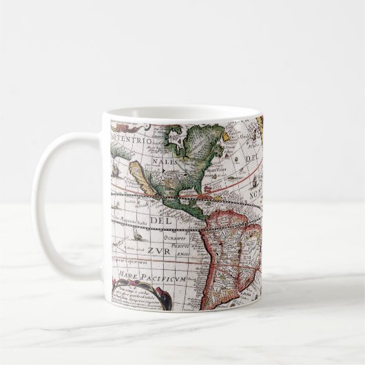 Antike Alte Karte Inspiriert (12) Kaffeetasse (Links)