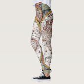 Antike Alte Karte Inspiriert (12) Leggings (Links)