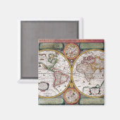 Antike Alte Karte Inspiriert (12) Magnet (Vorderseite/Rückseite)