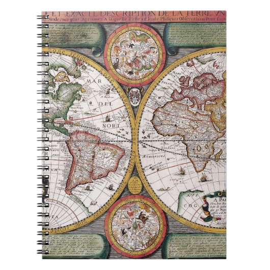 Antike Alte Karte Inspiriert (12) Notizblock (Vorderseite)