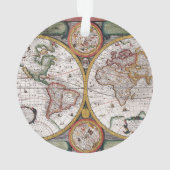 Antike Alte Karte Inspiriert (12) Ornament (Rückseite)