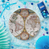 Antike Alte Karte Inspiriert (12) Pappteller (Party)