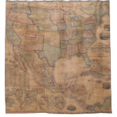 Antike Alte Karte Inspiriert (13) Duschvorhang (Vorderseite)