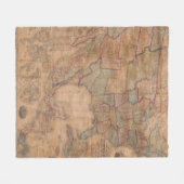 Antike Alte Karte Inspiriert (13) Fleecedecke (Vorderseite (Horizontal))