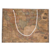 Antike Alte Karte Inspiriert (13) Große Geschenktüte (Rückseite)