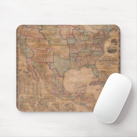 Antike Alte Karte Inspiriert (13) Mousepad (Mit Mouse)