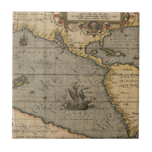 Antike Alte Karte Inspiriert (14) Gepäckanhänger Fliese