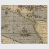 Antike Alte Karte Inspiriert (14) Gepäckanhänger Geschenkpapier (Flach)