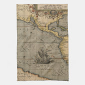 Antike Alte Karte Inspiriert (14) Gepäckanhänger Geschirrtuch (Vertikal)