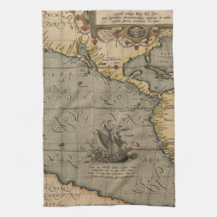 Antike Alte Karte Inspiriert (14) Gepäckanhänger Geschirrtuch