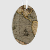 Antike Alte Karte Inspiriert (14) Gepäckanhänger Ornament (Vorderseite)