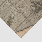 Antike Alte Karte Inspiriert (14) Gepäckanhänger Seidenpapier (Ausschnitt)